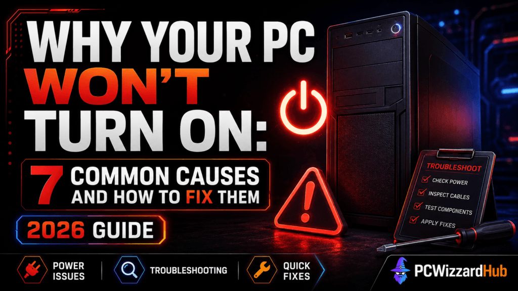 Why Your PC Won’t Turn On: 7 Common Causes and How to Fix Them (2026 Guide)